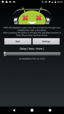 Screenshot of the application FMS - Audio delay - #1