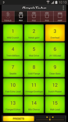 Screenshot of the application AmpliTube Free/SamsungProAudio - #6