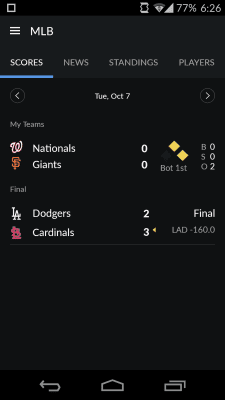 Screenshot of the application Sportacular - #4