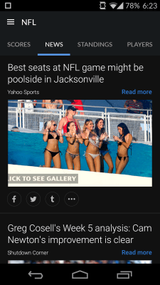 Screenshot of the application Sportacular - #5