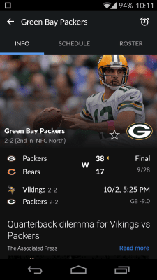 Screenshot of the application Sportacular - #7