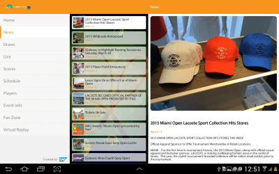 Screenshot of the application Miami Open - #6