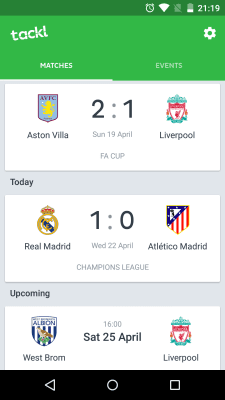 Screenshot of the application Tackl for Messenger - #3