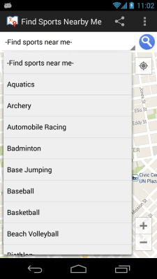 Screenshot of the application Find Sports Nearby Me - #1