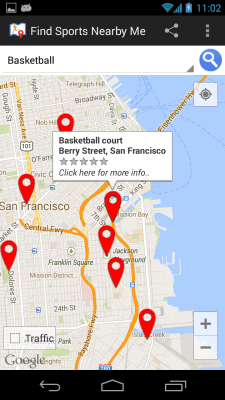 Screenshot of the application Find Sports Nearby Me - #3