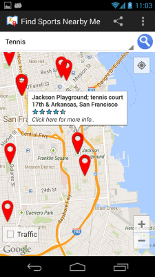 Screenshot of the application Find Sports Nearby Me - #4
