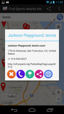 Screenshot of the application Find Sports Nearby Me - #5