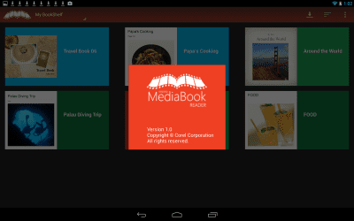 Screenshot of the application Roxio MediaBook Reader - #1