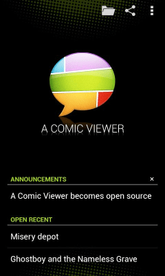 Screenshot of the application Droid Comic Viewer - #1