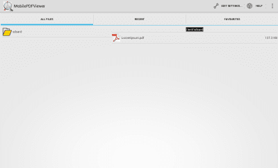 Screenshot of the application MobilePDFViewer (Free) - #1