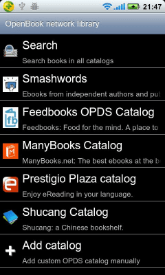 Screenshot of the application Open Book Reader - #1