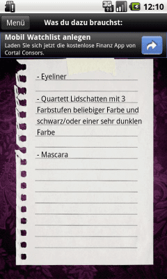 Screenshot of the application Make-Up Anleitungen free - #3