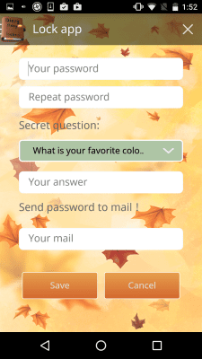 Screenshot of the application Diary Locked - #5
