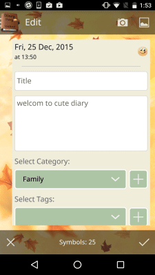 Screenshot of the application Diary Locked - #7