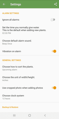 Screenshot of the application Garden Manager : Plant Alarm - #8