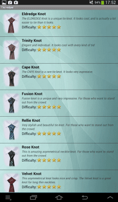 Screenshot of the application Tie Platinum Tie - #14