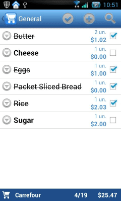 Screenshot of the application Pocket Shopping Lite - #5