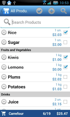 Screenshot of the application Pocket Shopping Lite - #6