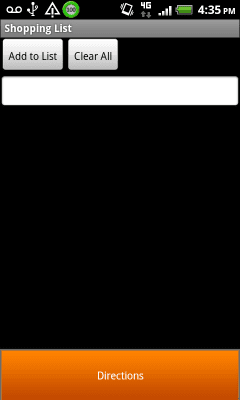 Screenshot of the application Quick Shopping List - #6