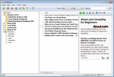 Screenshot of the application YeahReader - #1