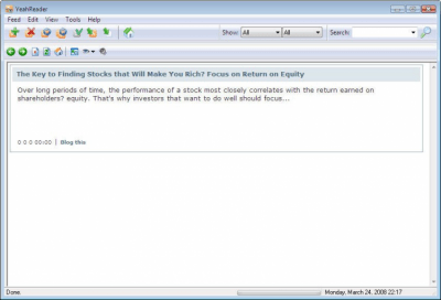 Screenshot of the application YeahReader - #3