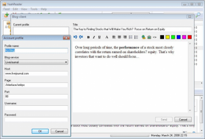 Screenshot of the application YeahReader - #5