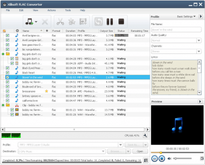 Screenshot of the application Xilisoft FLAC Converter - #1