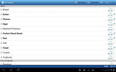 Screenshot of the application Pocket Shopping (trial) - #8
