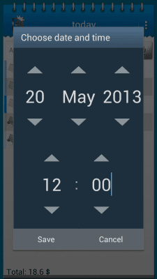 Screenshot of the application Balu Shopping List - #7