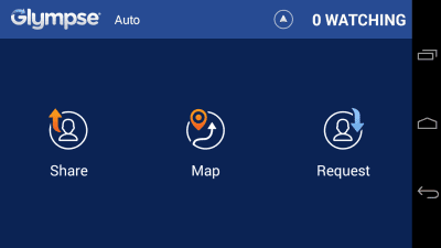 Screenshot of the application Glympse for Auto - Share GPS - #3