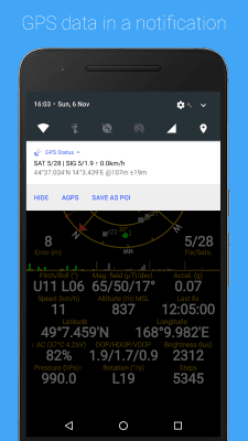 Screenshot of the application GPS Status & Toolbox - #2