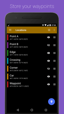 Screenshot of the application GPS Status & Toolbox - #5