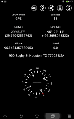 Screenshot of the application Simple GPS Coordinate Display - #8