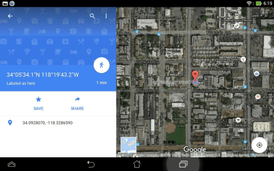 Screenshot of the application Simple GPS Coordinate Display - #14