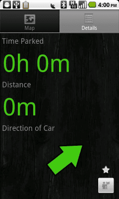 Screenshot of the application Car Locator TRIAL - #2