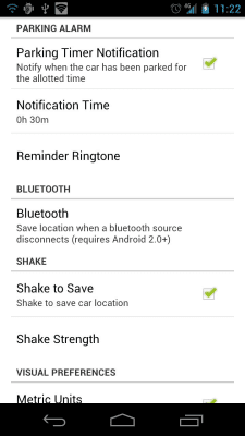 Screenshot of the application Car Locator TRIAL - #6