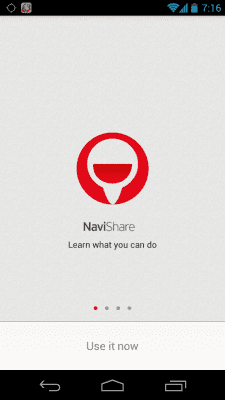 Screenshot of the application NaviShare Beta - #1