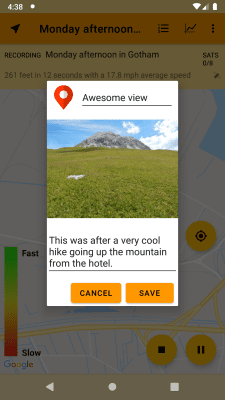Screenshot of the application Open GPS Tracker - #2