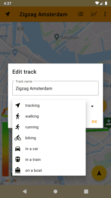 Screenshot of the application Open GPS Tracker - #3