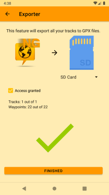 Screenshot of the application Open GPS Tracker - #6