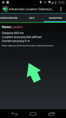 Screenshot of the application Location Detector (GPS) - #2