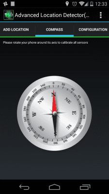 Screenshot of the application Location Detector (GPS) - #6