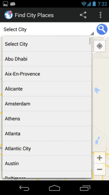 Screenshot of the application Find City Places - #1