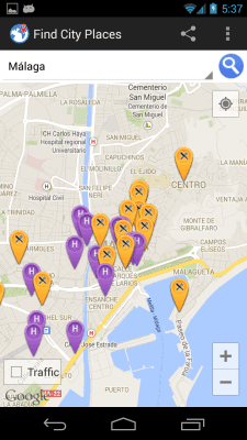 Screenshot of the application Find City Places - #7