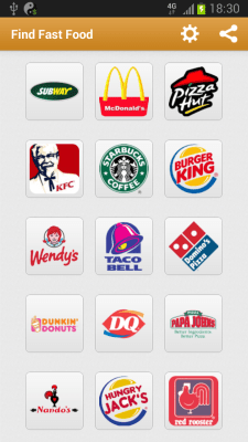 Screenshot of the application Find Fast Food (Food Locator) - #1