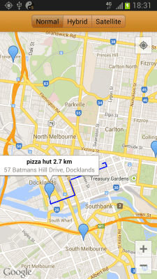 Screenshot of the application Find Fast Food (Food Locator) - #3