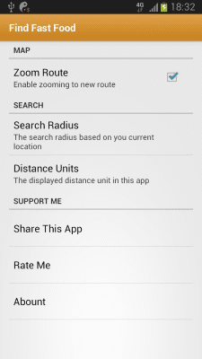 Screenshot of the application Find Fast Food (Food Locator) - #4