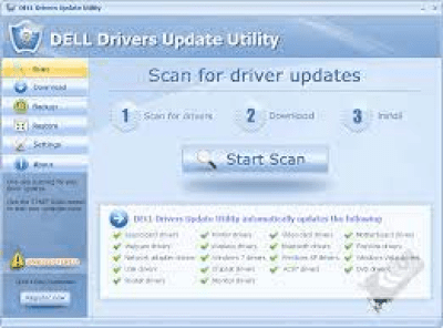 Screenshot of the application DELL Drivers Update Utility - #1