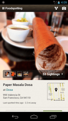 Screenshot of the application Foodspotting - #4