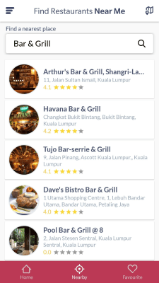 Screenshot of the application Find Near Me Restaurants - #2